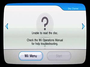 wii unable to read disc error fix